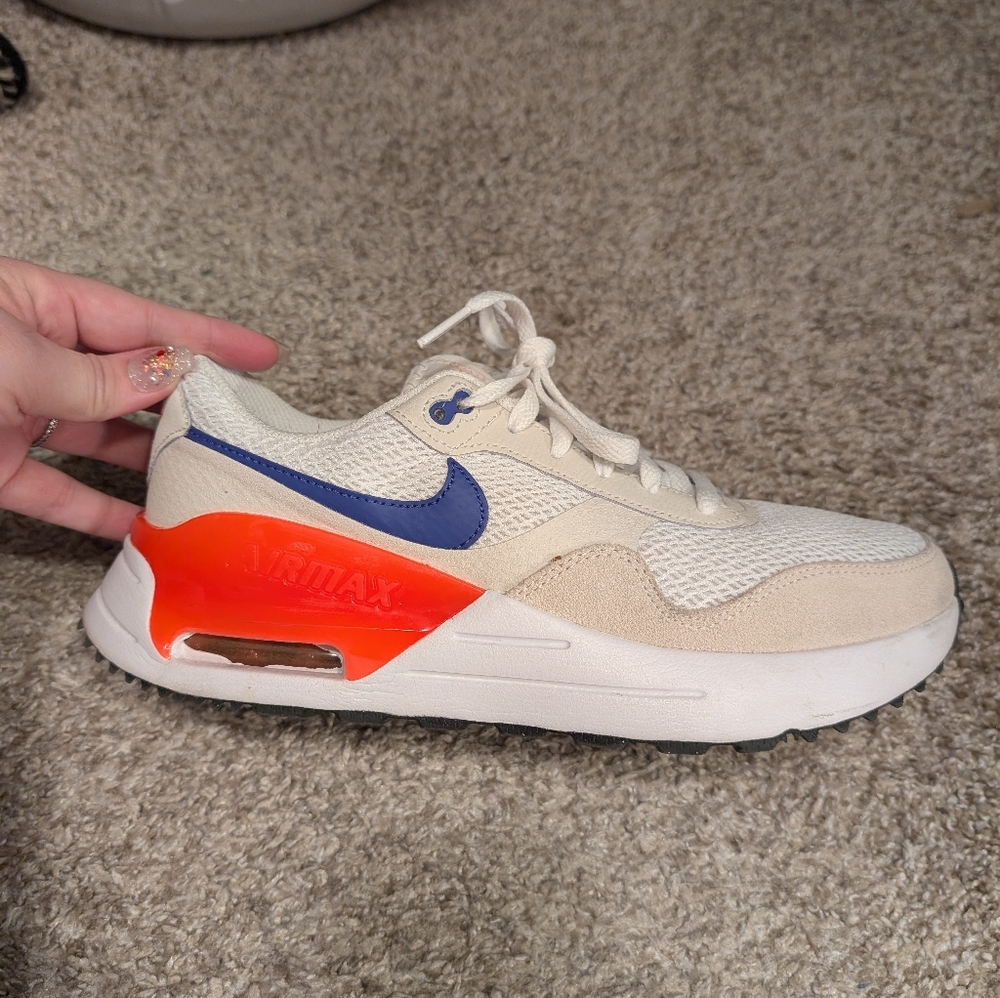 Nike Womens Air Max Sneakers - Cream and Orange